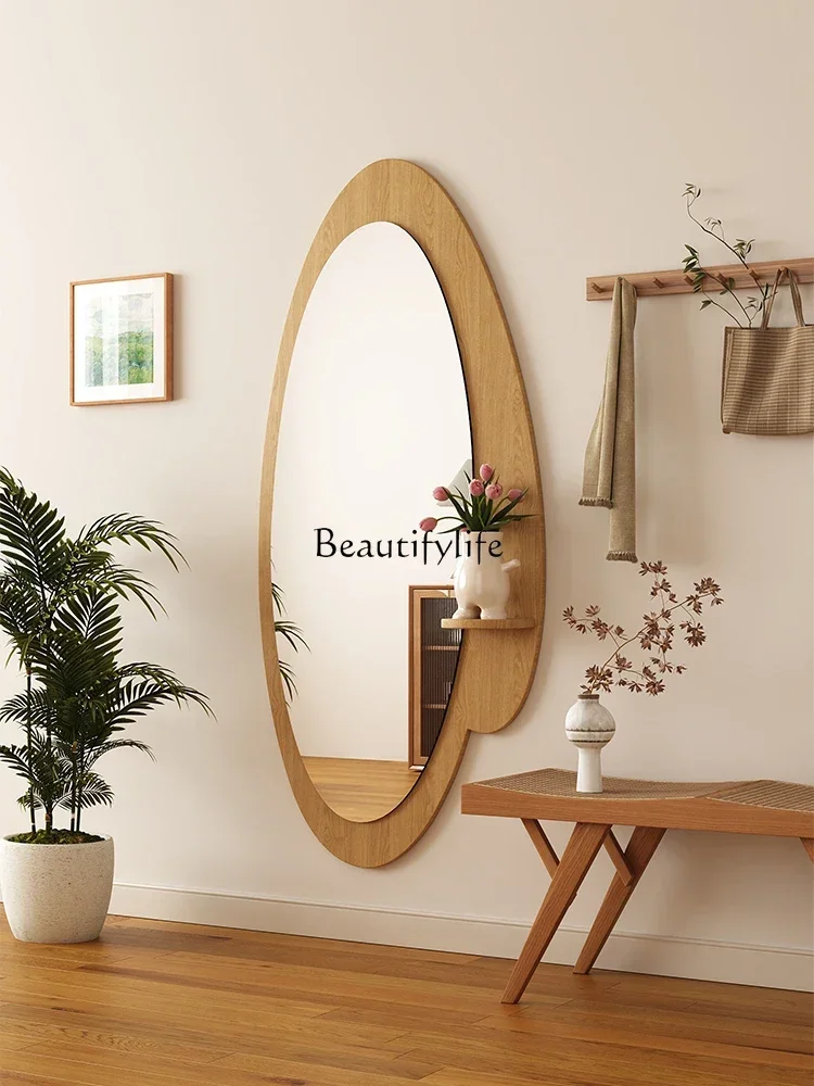 French Style Retro Domestic Dressing Mirror Simple HD Fitting Wall Hanging Shaped Mirror