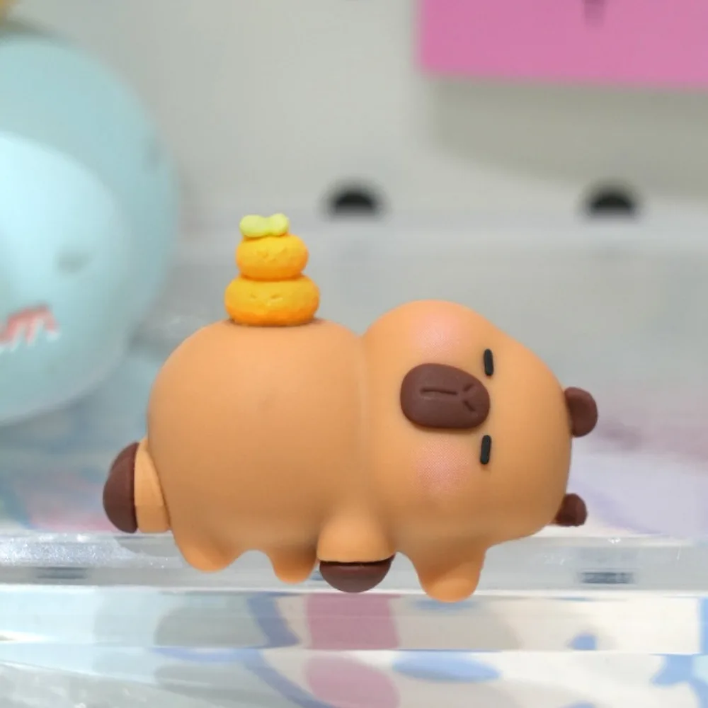 

Cute Animal Computer Monitor Decor Office Ornament Navigator Screen Capybara Screen Figurine Cartoon Kawaii