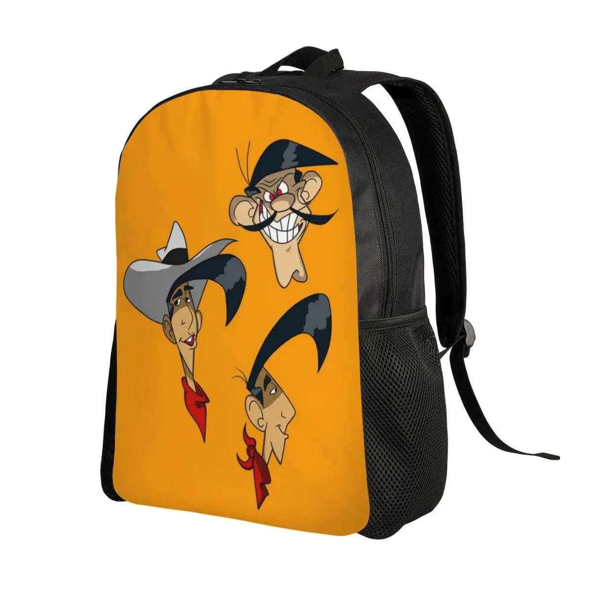 Mochila impermeável Lucky Luke Funny Meme para homens e mulheres, Comics Cartoon Bag, Sacos de impressão, Mochila escolar universitária