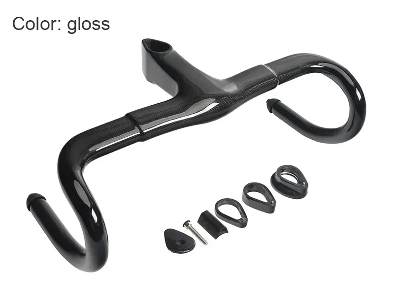1K Matte / gloss ROAD BIKE BAR FOR F10 Frame 28.6mm Full Carbon Fiber Integrated Cockpit Road Handlebar Adapter Computer Mount