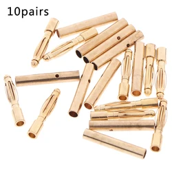 20pcs 2mm Gold Bullet Connector Banana Plugs Male &Female for RC Car Battery