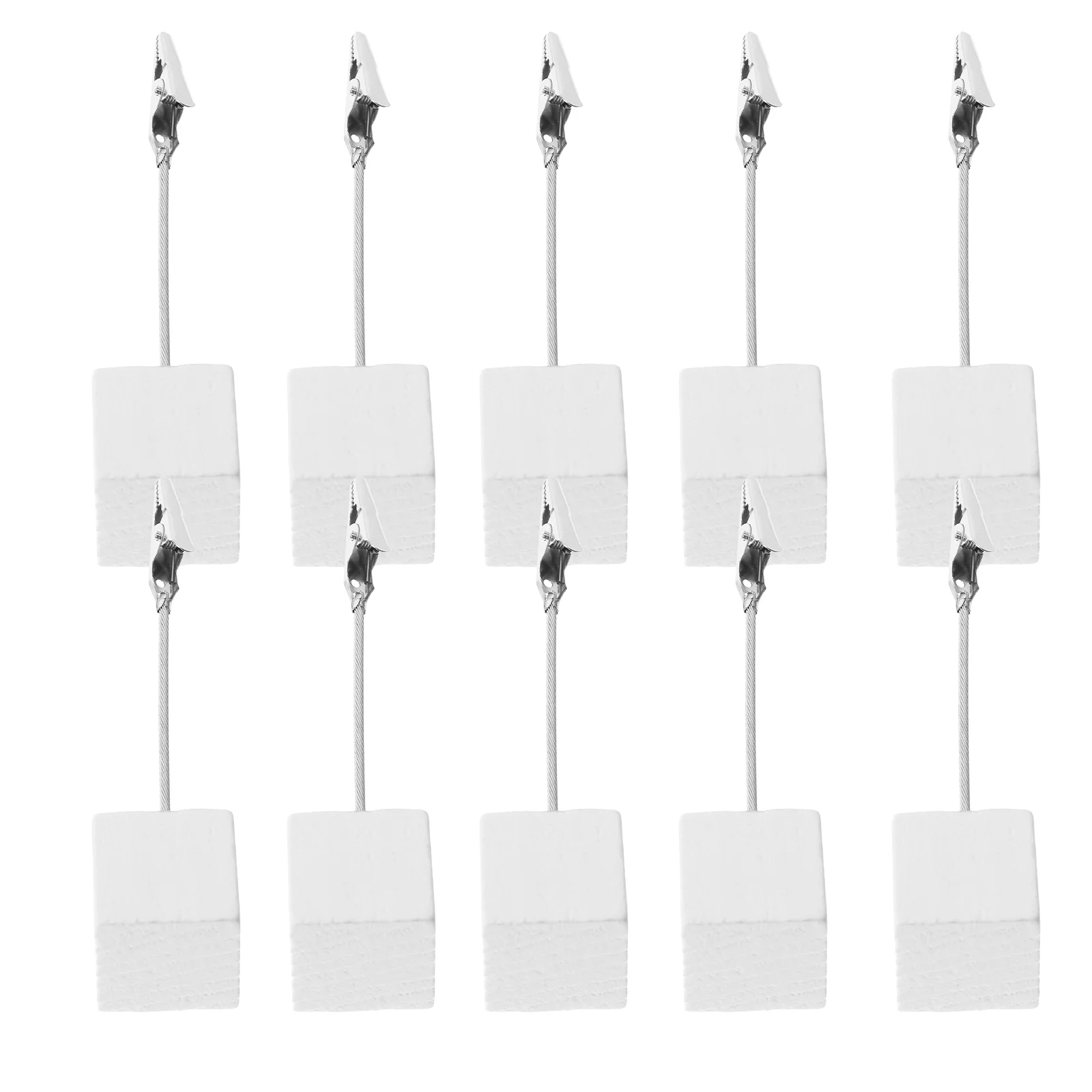 NUOLUX 10pcs Cube Base Memo Photo Holder Paper Note Clip       (White) Memo holder Photo clip Paper clip