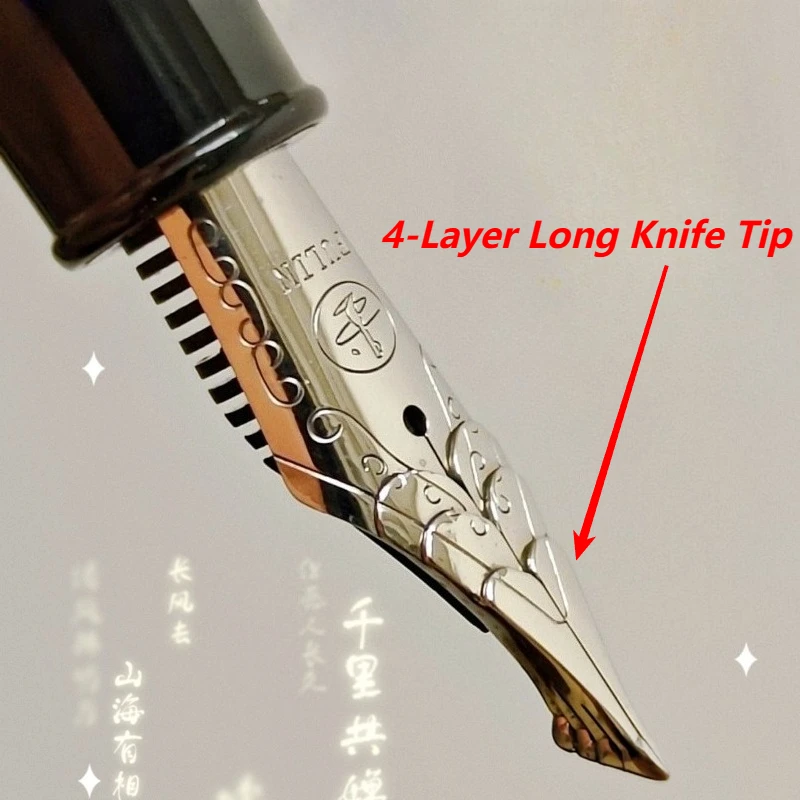 Pointe de stylo multicouche empilée BALAOYE, nouveau style, pointe de stylo-plume longue triple couche 0,5-4,0 mm, papeterie haut de gamme pour l'écriture