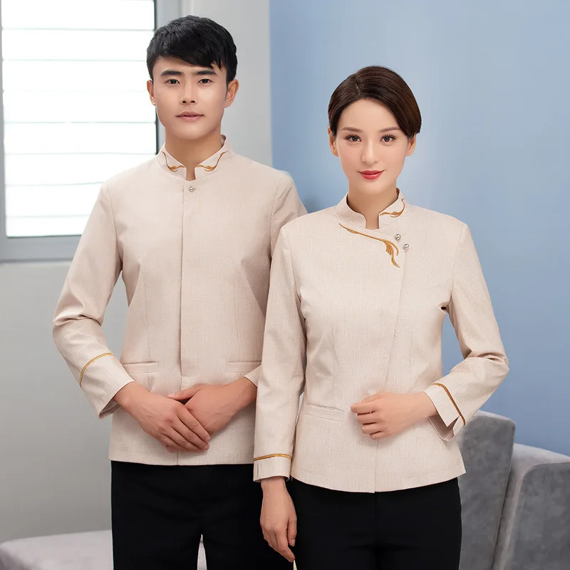 

Униформа для уборки гостиничных номеров, осенне-зимняя одежда с длинными рукавами, одежда для работников уборки торговых центров и жилых комплексов, одежда для сотрудников больниц.