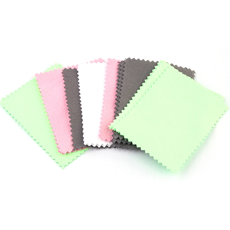 20-50pcs 8×6cm/8×8cm/10×10cm Clean the polishing cloth Double-Sided Cleaning Cloth For Necklaces Rings Jewelry Clean Tools