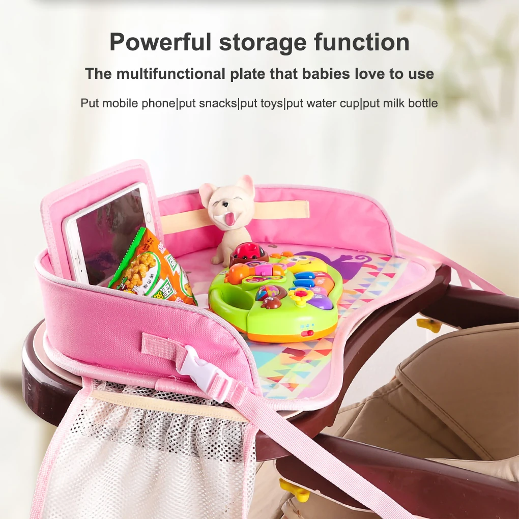 Baby Car Tray Travel Table Waterproof Holder Removable with Strap