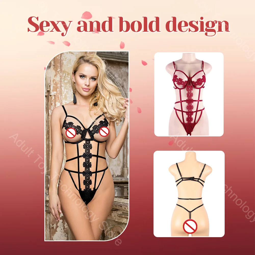 ชุดชั้นในเซ็กซี่ตาข่ายเชียร์ของผู้หญิง, ชุดชั้นในเร้าอารมณ์ฟรีหน้าอก ​ , 3 จุด Teddy Babydoll Oversize Nightgown, เกมเพศคอสเพลย์สําหรับผู้ใหญ่