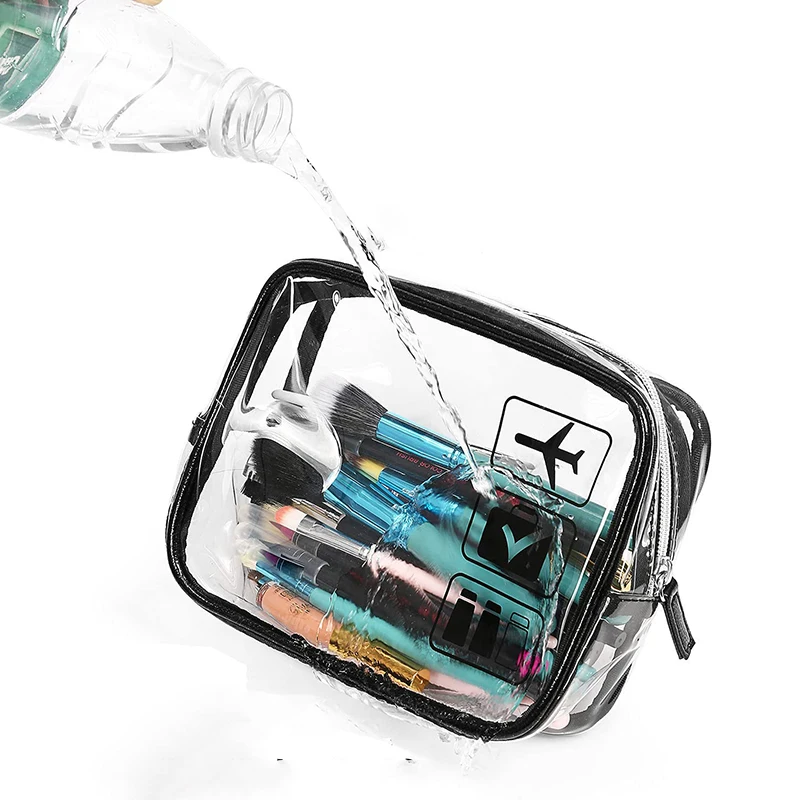 Borsa da viaggio portatile borsa da viaggio per trucco impermeabile trasparente femminile custodia per cosmetici di grande capacità per donna di