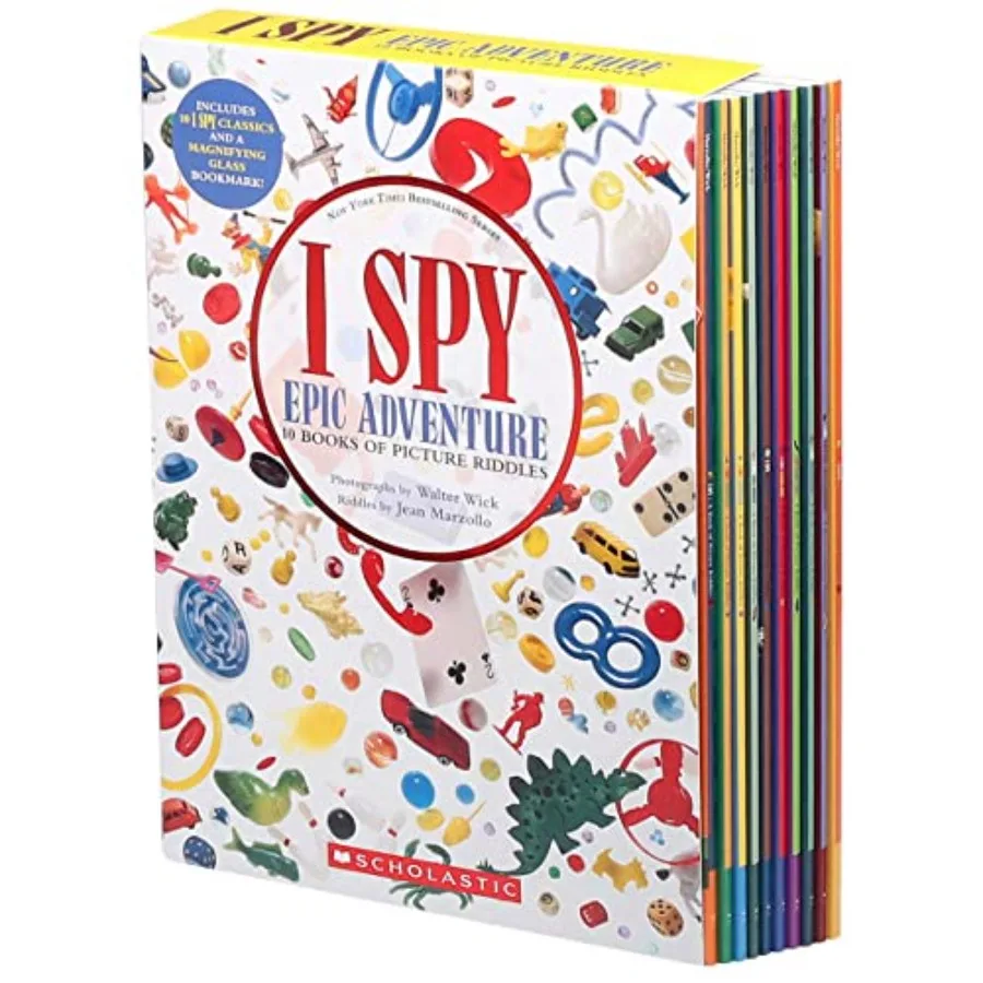 

I SPY Epic Advanture 10 Books Of Picture Riddles Box Set With Free Magnifying Glass Bookmark