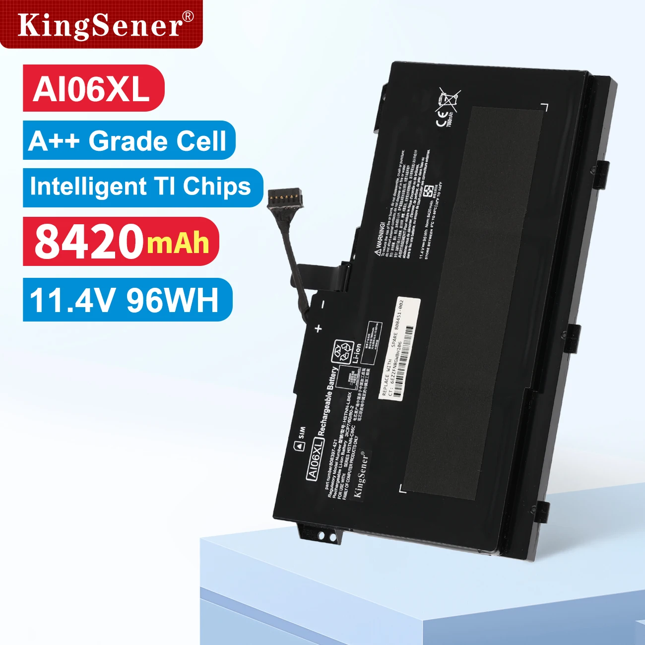 KingSener AI06XL Laptop Battery For HP ZBook 17 G3 Series HSTNN-LB6X HSTNN-C86C 808397-421 808451-001 808451-002 AI06 11.4V 96WH