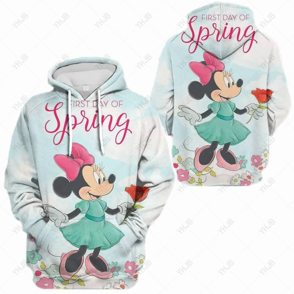 New Autumn Winter Women Mickey Mouse Hoodie Kids Disney Pullover Adult Cartoon Hooded Clothing Boys Girls Fashion Coat With Hat