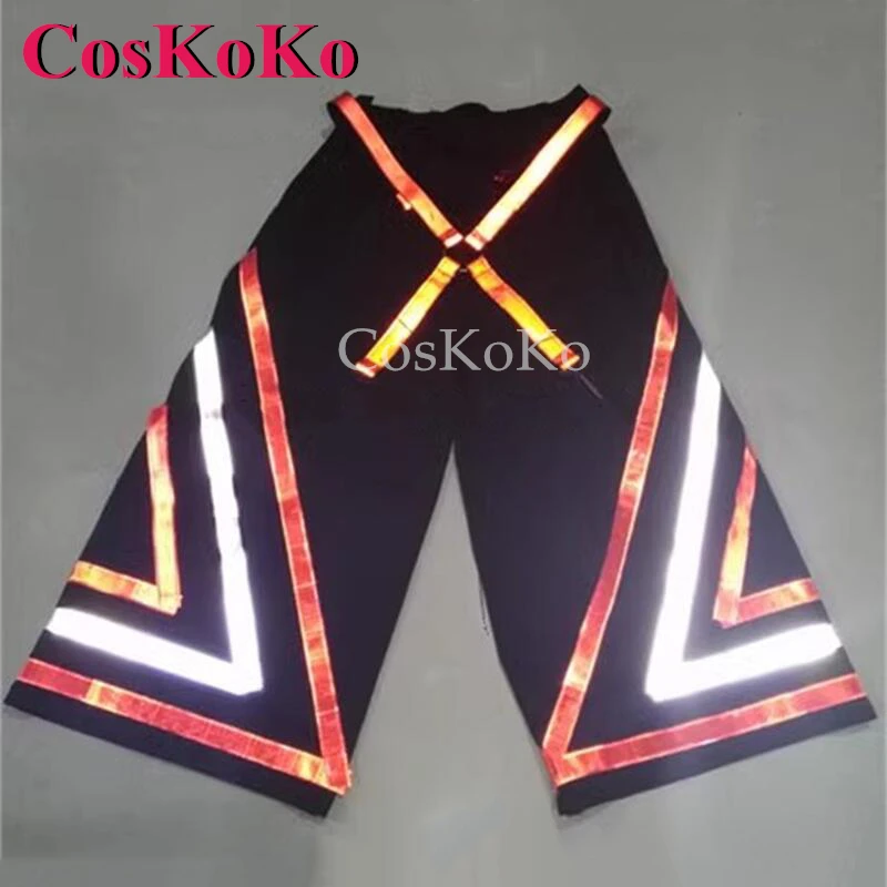 

CosKoKo Hot Sale Big Triangle Reaper Phat Pants Ghost Dance Pants So Cool Bell-bottoms Grim Reflective Trousers For Unisex New