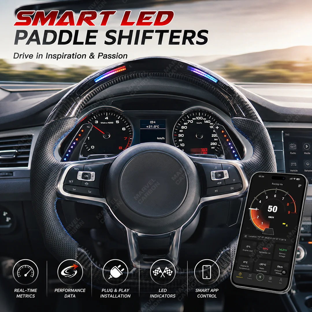 OHC LED shift paddles For Volkswagen VW POLO GTI MK7 Golf8 Golf8 ABS paddle shifter