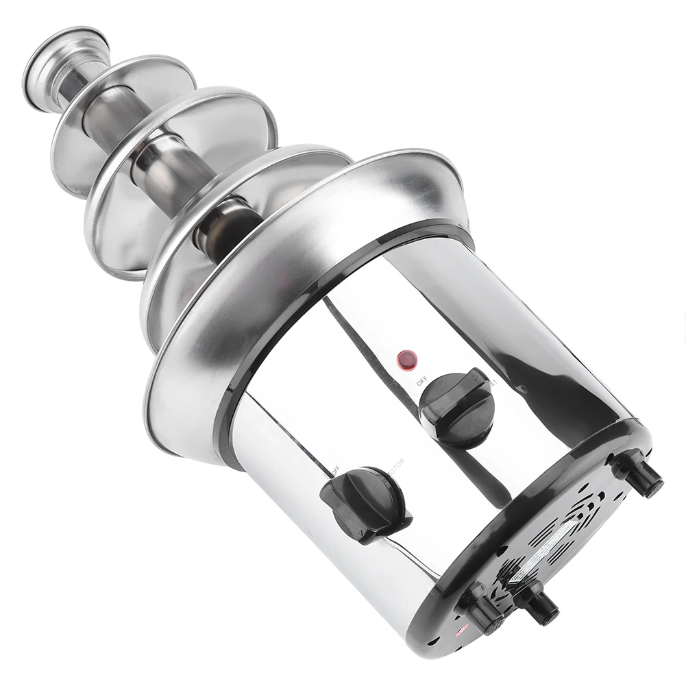 ماكينة صهر الشوكولاتة الكهربائية مكونة من 4 طبقات، متينة وسهلة التنظيف وآمنة للتحكم في درجة الحرارة، نافورة صانع الفوندو للاستخدام المنزلي والحفلات