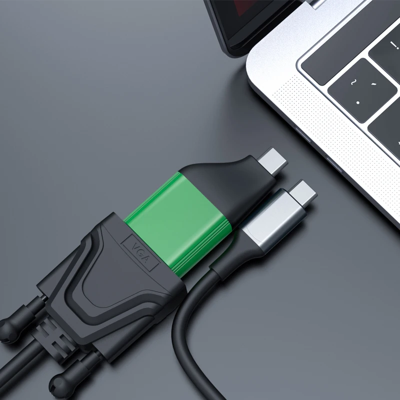 USB-C zu hdmi-kompatibel/vga adapter bildschirm freigabe hdmi-kompatible splitter adapter verlängerung kabel RJ-45 lan adapter konverter