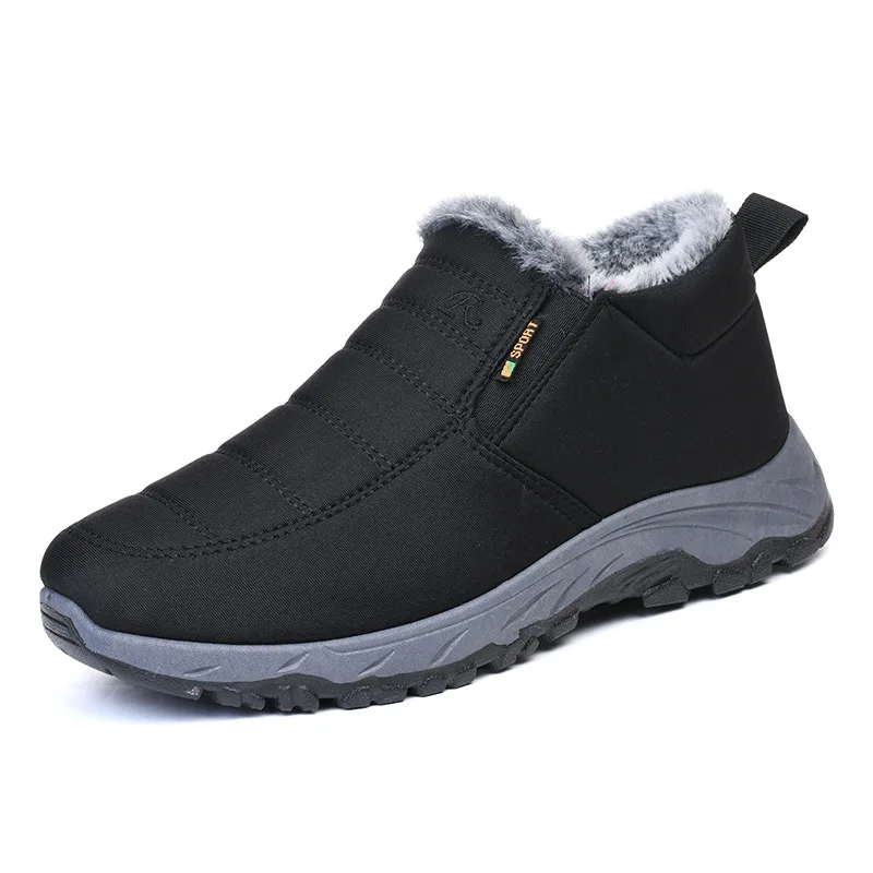 Stivali da neve foderati in pile da donna stivali invernali caldi impermeabili Slip On stivaletti termici da esterno