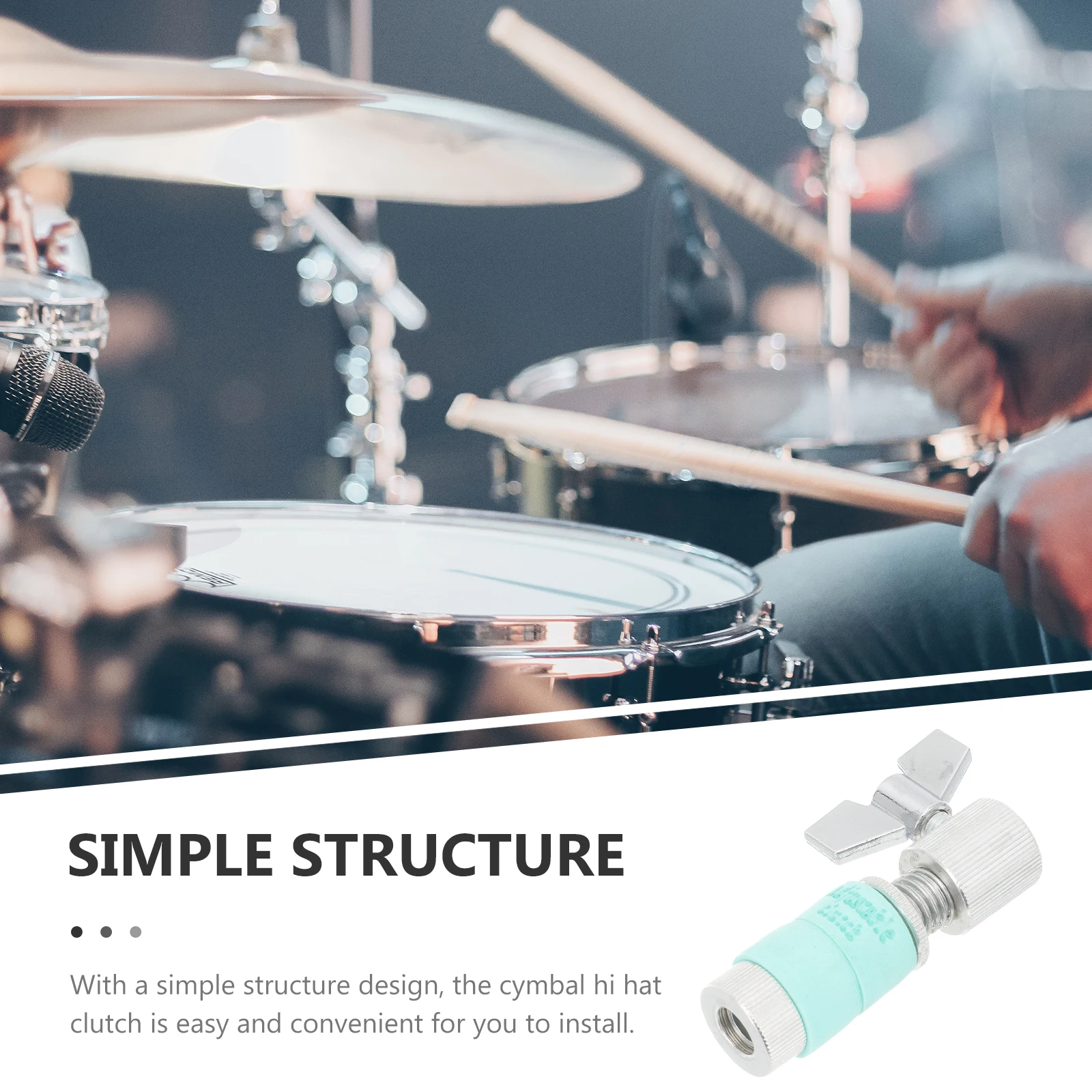 

Hi Hat Clutch Cymbal Sky Drum Post St s Quick Release Durable Metal Easy Install Practical Replacement Drum Set