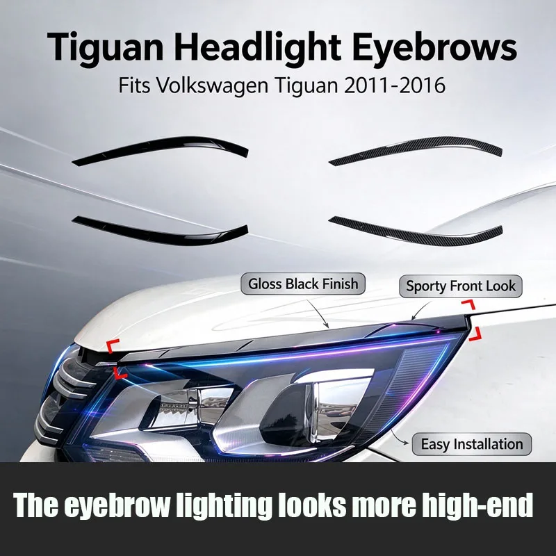 Suitable for Volkswagen Tiguan first generation MK1 2011-2016 headlight eyebrow car sticker modification
