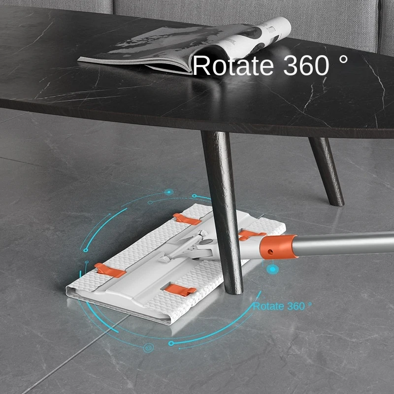 1PCS Electrostatic Dust Mop for Home Use, Hands-Free, Disposable Paper Mop, One-Pass Cleaning, Lazy Person's Floor Mop with Clip view 3
