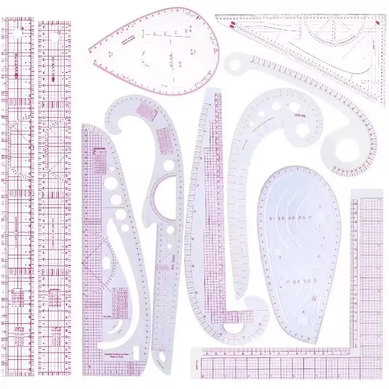 French Curve Metric Ruler Set Sewing Measure Dressmaking TailorDrawing Template Craft Tool French Metric Ruler Curve Ruler Sewin