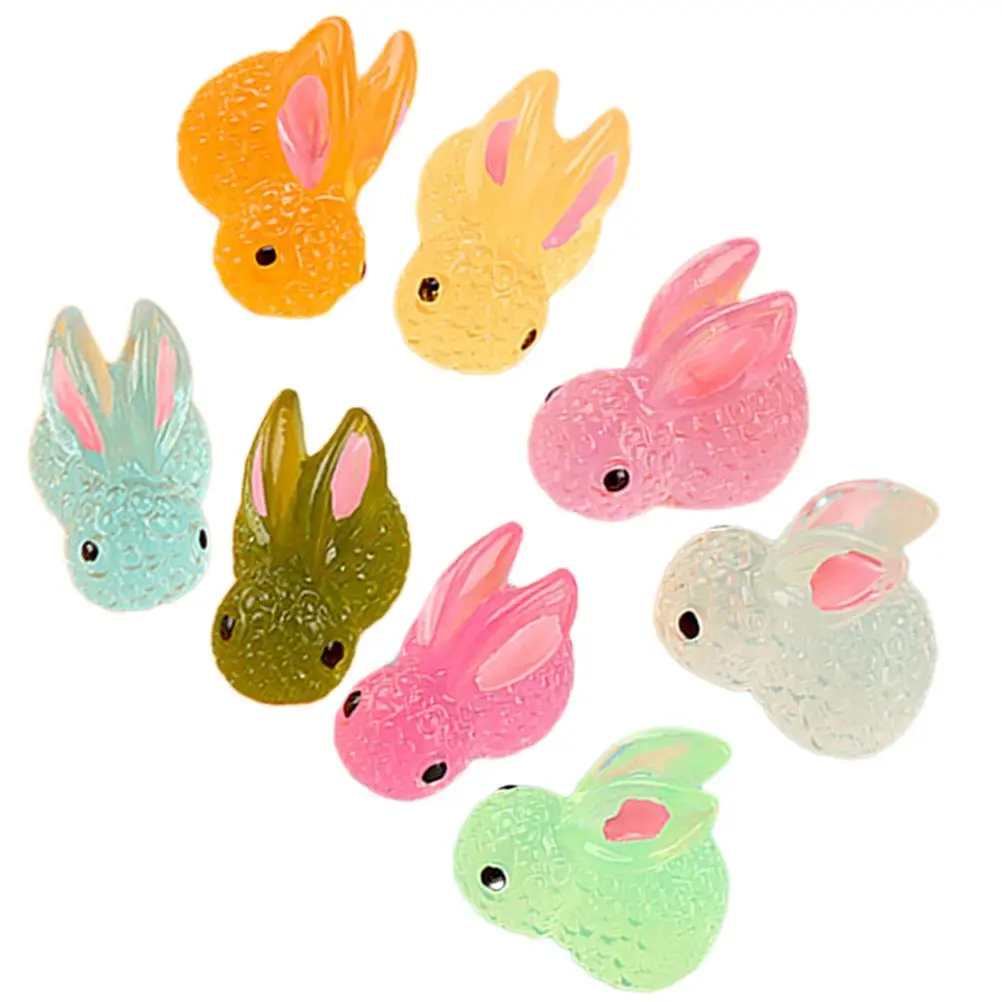 

18 Pcs Bunny Figurines Miniature Resin 3D Realistic Decor Car Home Yard Garden House Landscape Ornament