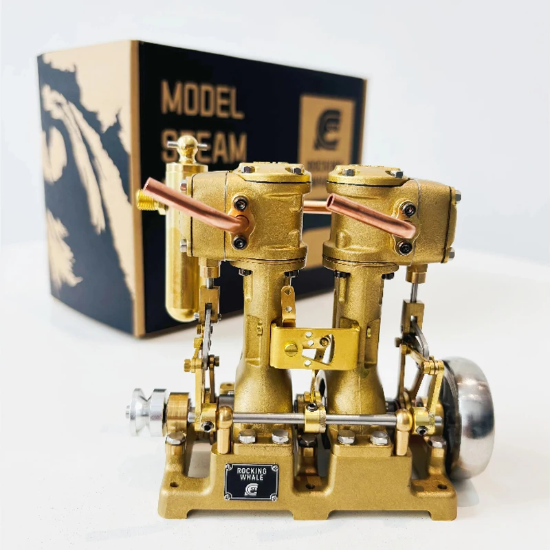 LS2-13s High Torque Twin Cylinder Steam Engine Brass Twin Cylinder Steam Engine Model Toy