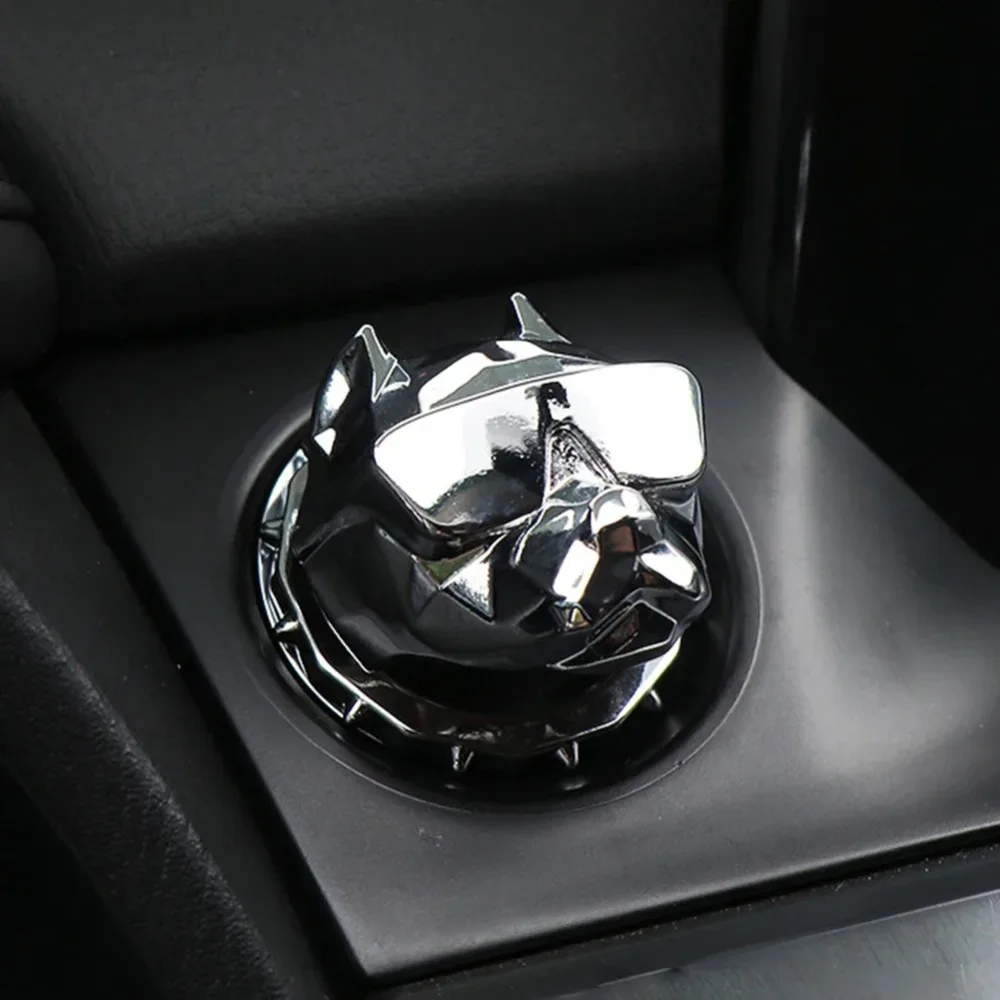 

Creative Bulldog Push Button Start Stop Ignition Cover One Key Engine Start Stop Button Car Decor
