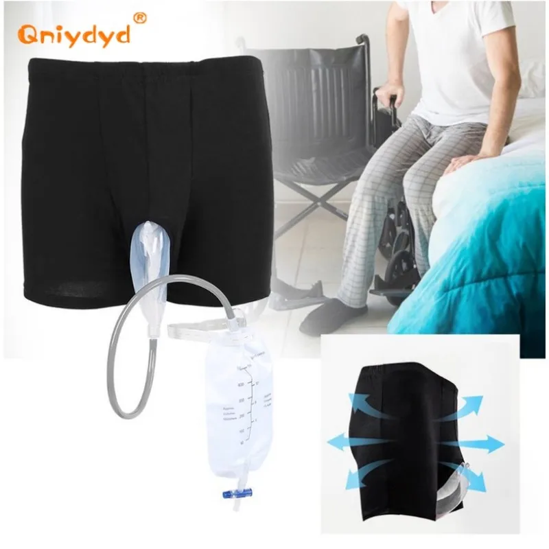 Silicone Funnel Urine Catheter Incontinence Underpants Washable Reusable Leak Proof Leg Urinary Bag Stand Walking Use