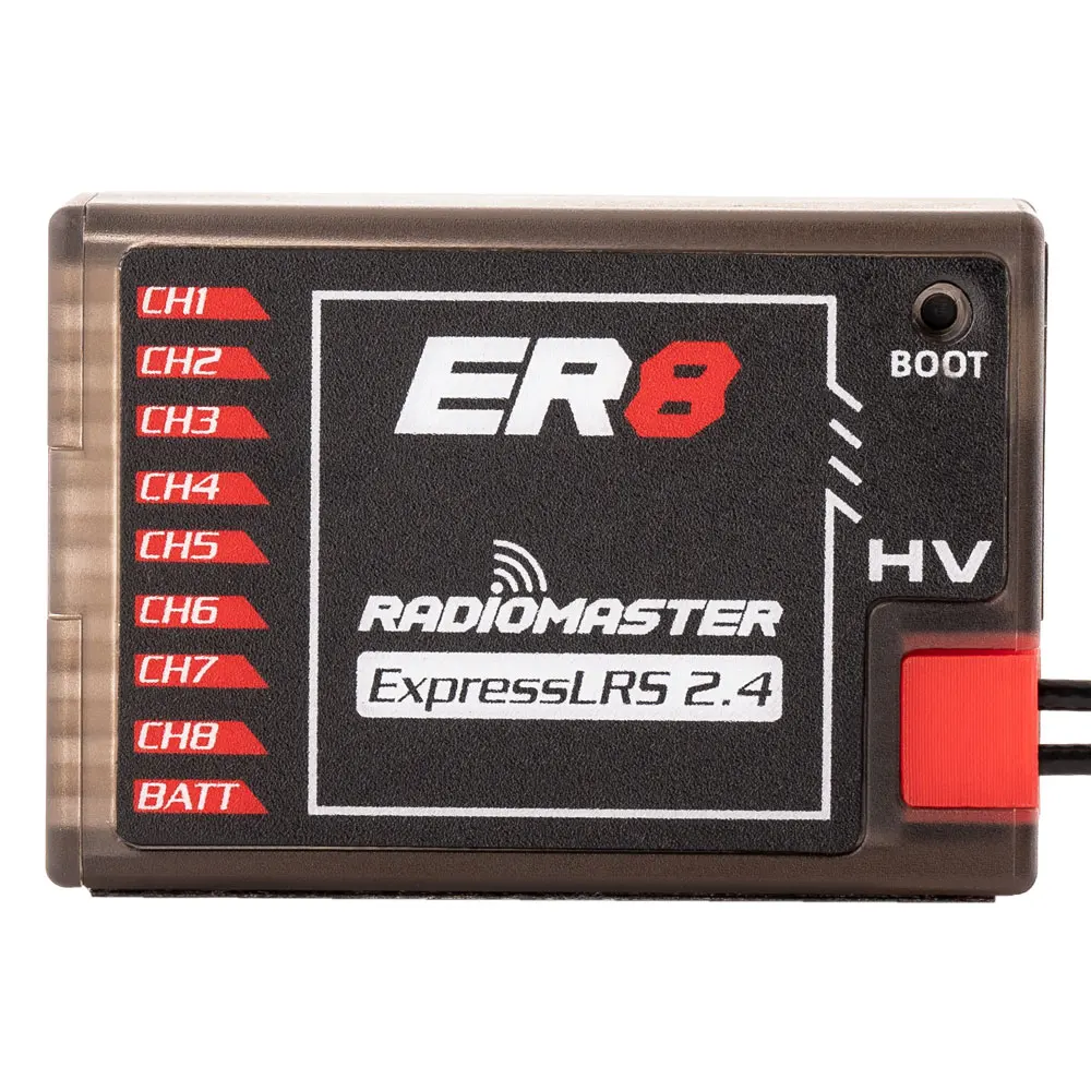 Radiomaster ER4 4CH/ER6 ER6G ER6GV 2.4G 6CH/ER8 ER8G ER8GV 8CH PWM Receiver CRSF ExpressLRS 2.4Ghz 100mw for Aircraft Boat Car image 3
