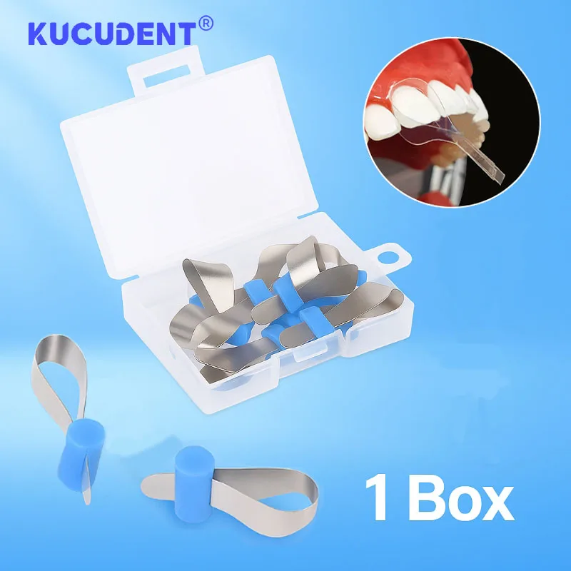 

1Box Professional Twin Anterior Matrices Self-Adhesive Metal/Transparent Matrices for Proximal Tooth Restoration for Tooth Care