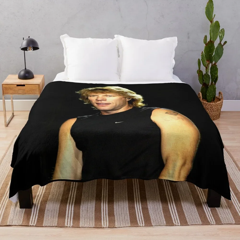 

young b jovi Throw Blanket Shaggy Camping Blankets