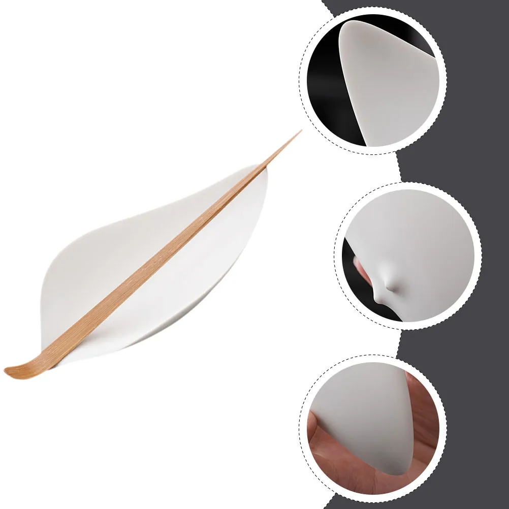 

Tea Scoop Spoon Set Ceramic Teaspoon Multifunction White Delicate Household Tea Accessories Portable Loose Leaf Shovel Powder
