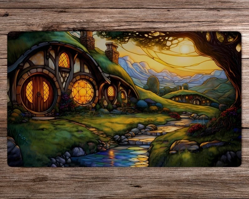 

Dream of The Shire 24 "x 14" Playmat Коврик для настольной игры Настольный коврик Аксессуары для настольных геймеров Настройка игрового украшения Коврик для мыши Коврики для мыши