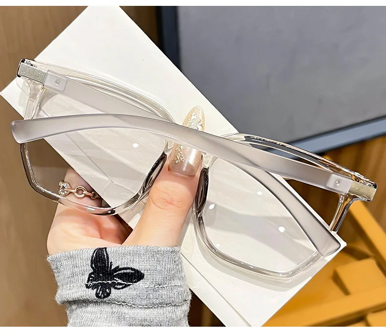 Polygon-Lesebrille mit großem Rahmen +0,5 +0,75 +1,25 ~ +4,0 Damen Herren Anti-Blaulicht-blockierende Brille Optisches Spektakel – Detail 14