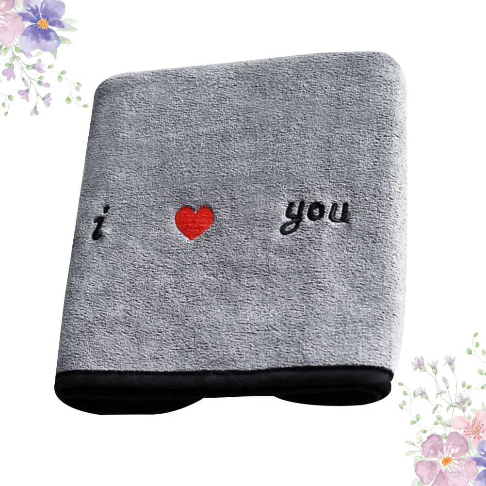 

Dark Gray Loving Heart Towel 75x35 Strong Water Absorption Smooth Gentle Towel Ideal for Unisex Daily Shower Home Kitchen Use
