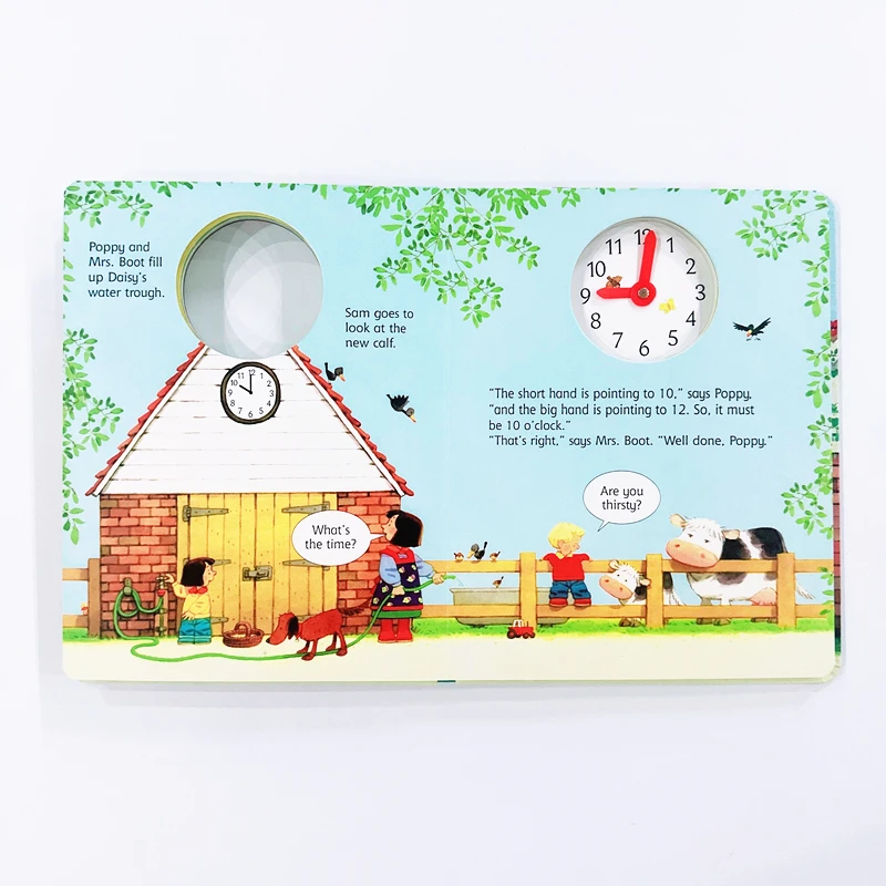 Usborne Telling The Time Book - Interactive Clock Learning for Kids Educational Time Teaching Aid