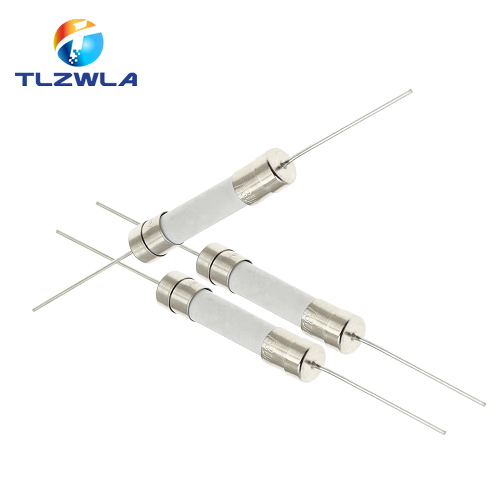 10PCS 6*30mm Ceramic Fuse Fast Slow Blow Tube Fuse With a Pin 6X30MM 250V 8A 10A 15A 20A 25A 30A