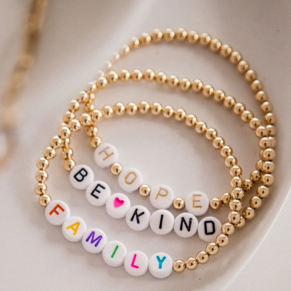 CCGOOD Custom Letter Bracelet for Women Girl Personalized Name Friendship Pulseras Jewelry Mother's Day Friends Classmate Gifts