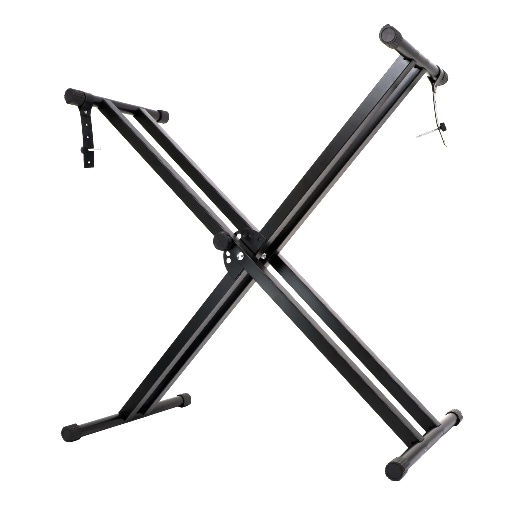 Keyboardstand & bankset - Zware uitvoering dubbele X-standaard, verstelbare draagbare digitale pianostandaard met vergrendelingsriemen - afbeelding 1