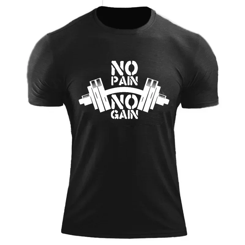 T Shirt for Men no pain no gain Print Men\'s Brand Tshirts Fashion Harajuku T-shirt short sleeve Men Tees T Shirt y2k streetwear