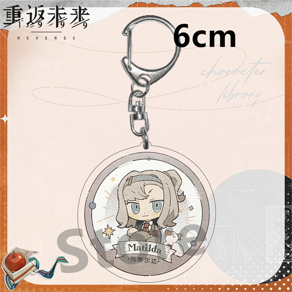 Hot Anime Reverse 1999 KeyChain Men Key Chain Women Plate Desk Decor  Standing Collection Ornament 6cm