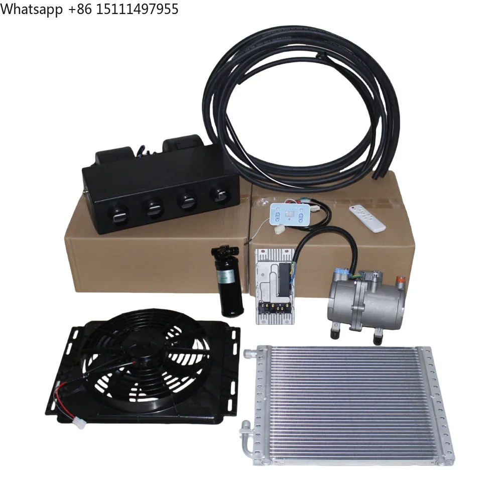 Okyrie Universal 12V 24V Vehicle Air Conditioner Under-Dash Cooling Kit for Cars Auto Parking Conditioner