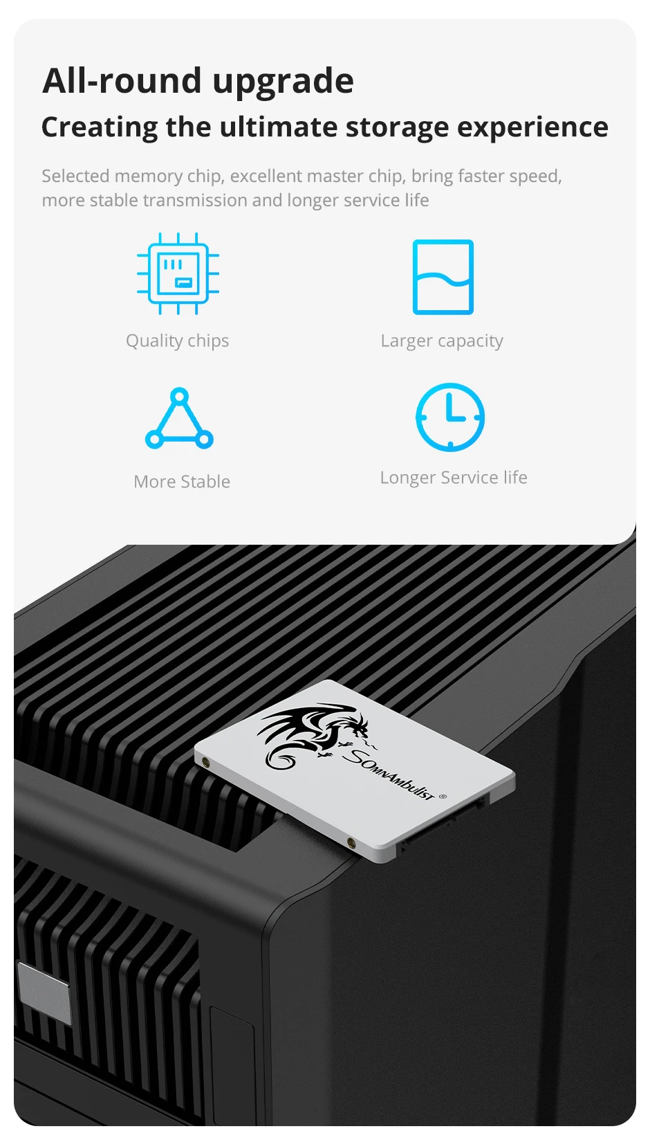 SomnAmbulist SSD 2,5 64 GB 128 GB 256 GB 512 GB für Laptop Desktop Solid State Drive Sata3 120 GB 240 GB 480 GB – Detail 7