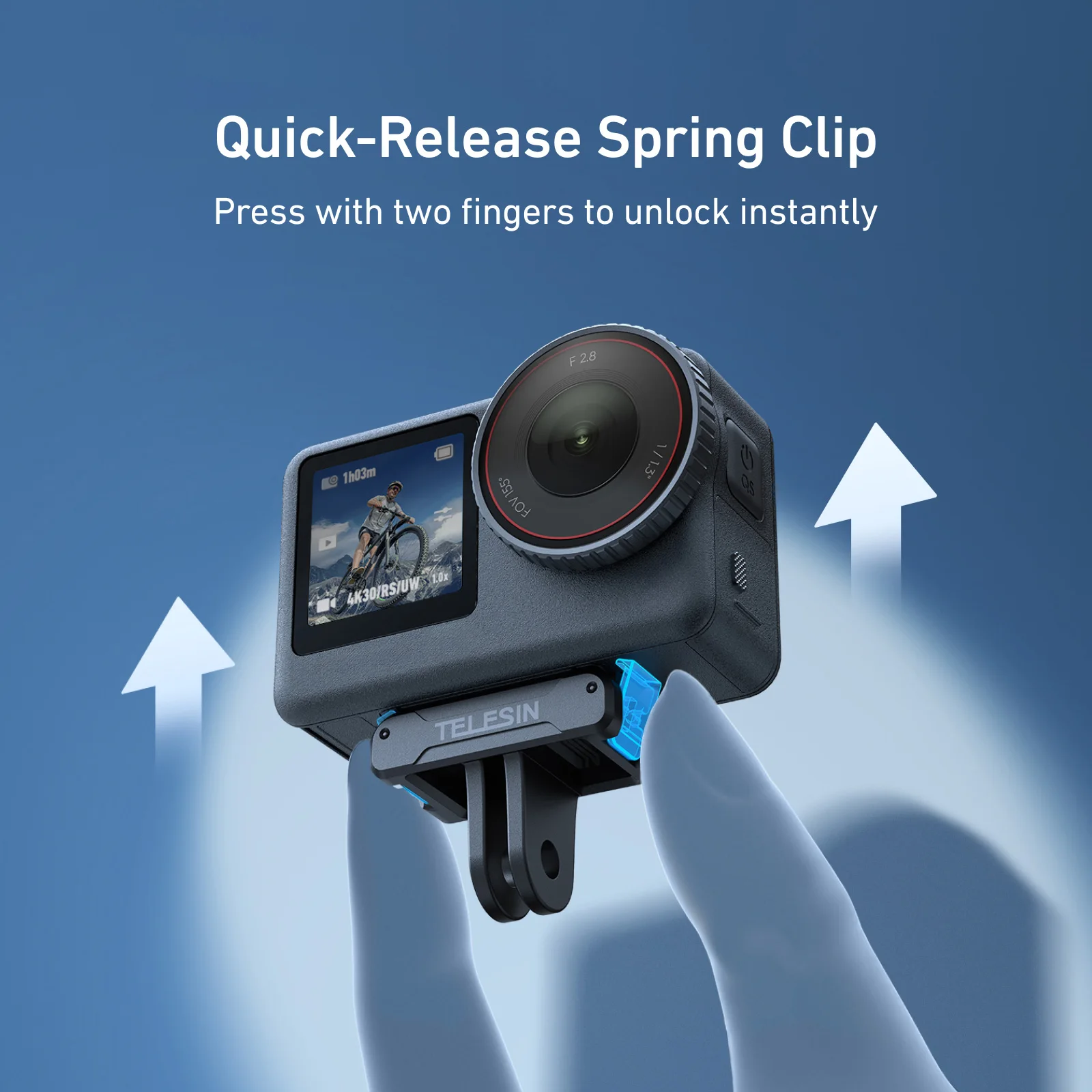 TELESIN Für DJI OSMO Action 6 Qucik Release Magnetische Zwei Klaue Adapter Halterung Zubehör Dual Klaue Schnittstelle