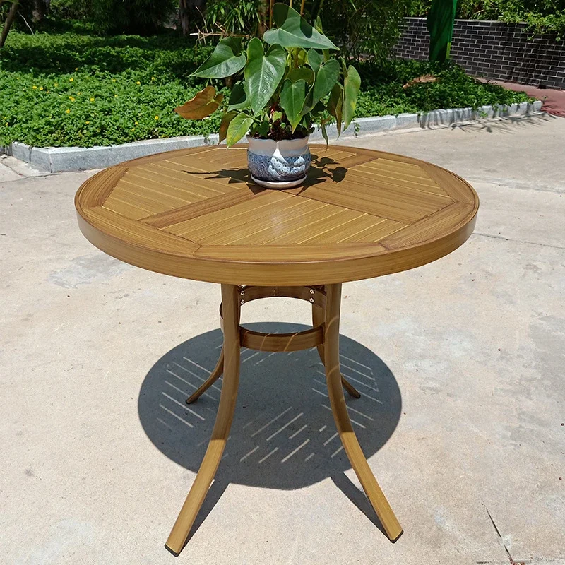 

Nordic Milk Tea Shop Cafe Table – Simple Waterproof Aluminum Alloy for Balcony, Garden & Night Market