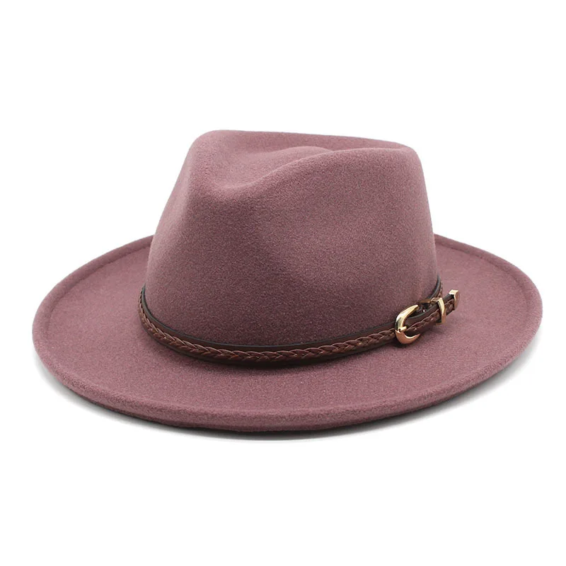 

Hot Wool Top Hat Men And Women Fedora Hat Flat Brim Broad Brimmed Hat Dragon And Wool Cap