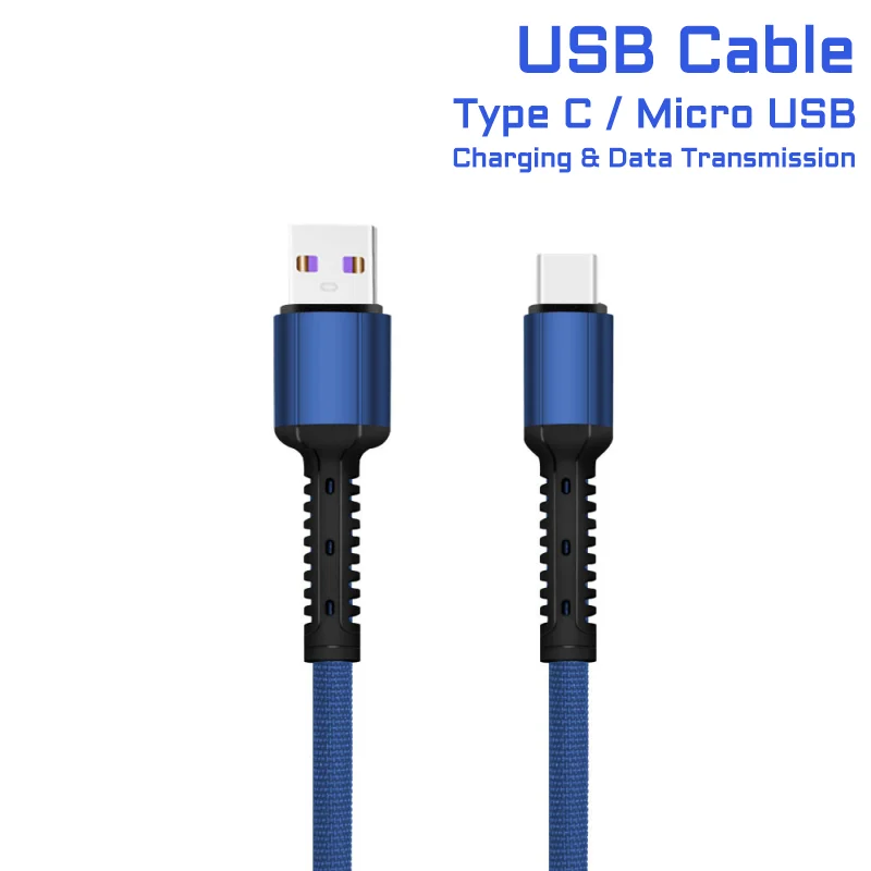 Cabo USB Tipo C para Carregamento Rápido, Fios de Dados, Cabo para Samsung S22, Huawei, Xiaomi, Vivo, Acessórios do telefone