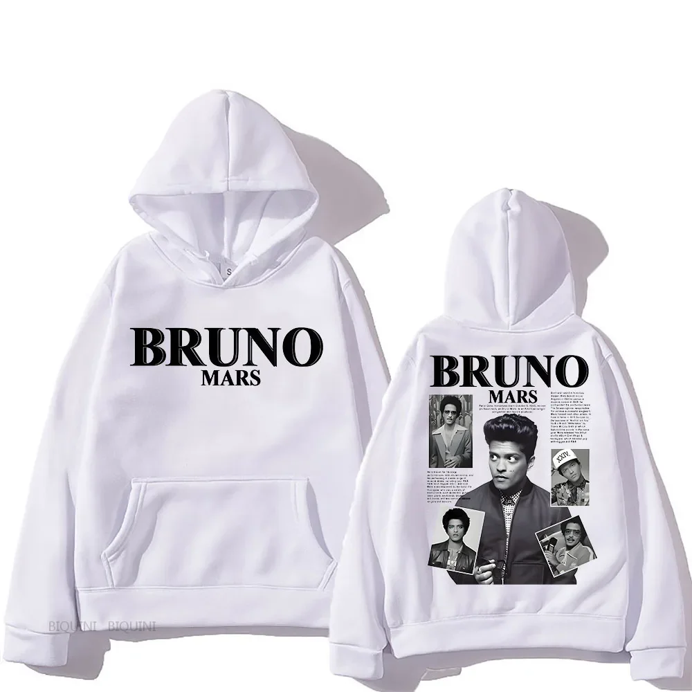 Bruno Mars Hooded Streetwear Women Goth Y2k Clothes Fleece Sweatshirt for Autumn/Winter Hip Hop Clothing Sudaderas Retro Hoody