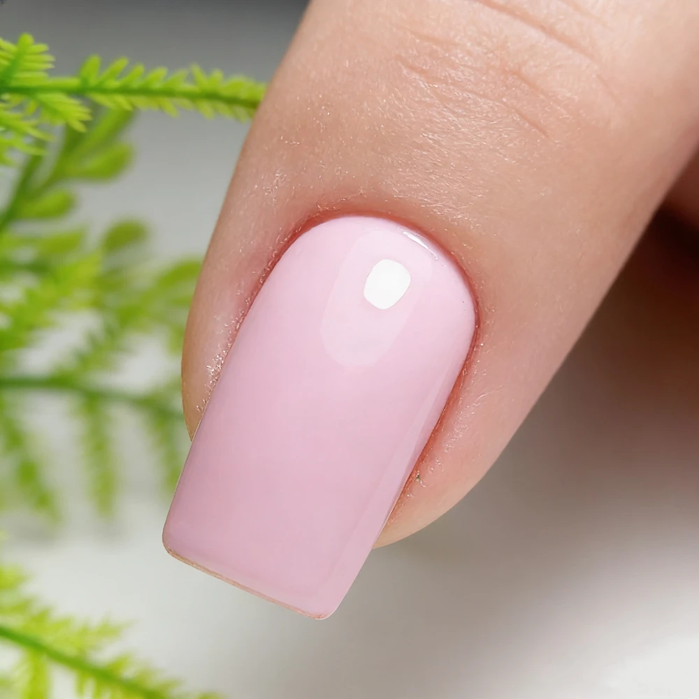 

Press On Nails Soft Pink Square Fake Nails Glossy Full Cover False Nails for Women Daily Wear 24Pcs with Glue