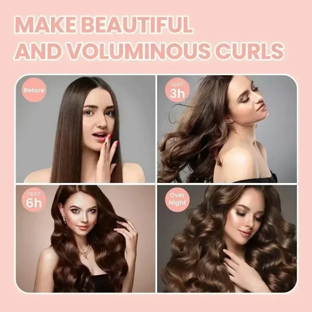 Heatless Curling Rod Headband Lazy Hair Curlers No Heat Hair Rollers Curls Sleeping Soft Flexi Rods with Hook Hair Styling Tools image 5
